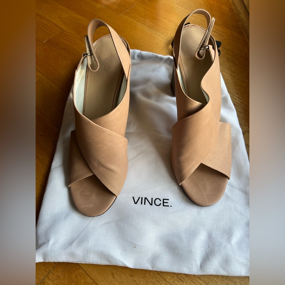 Vince strappy nude heels